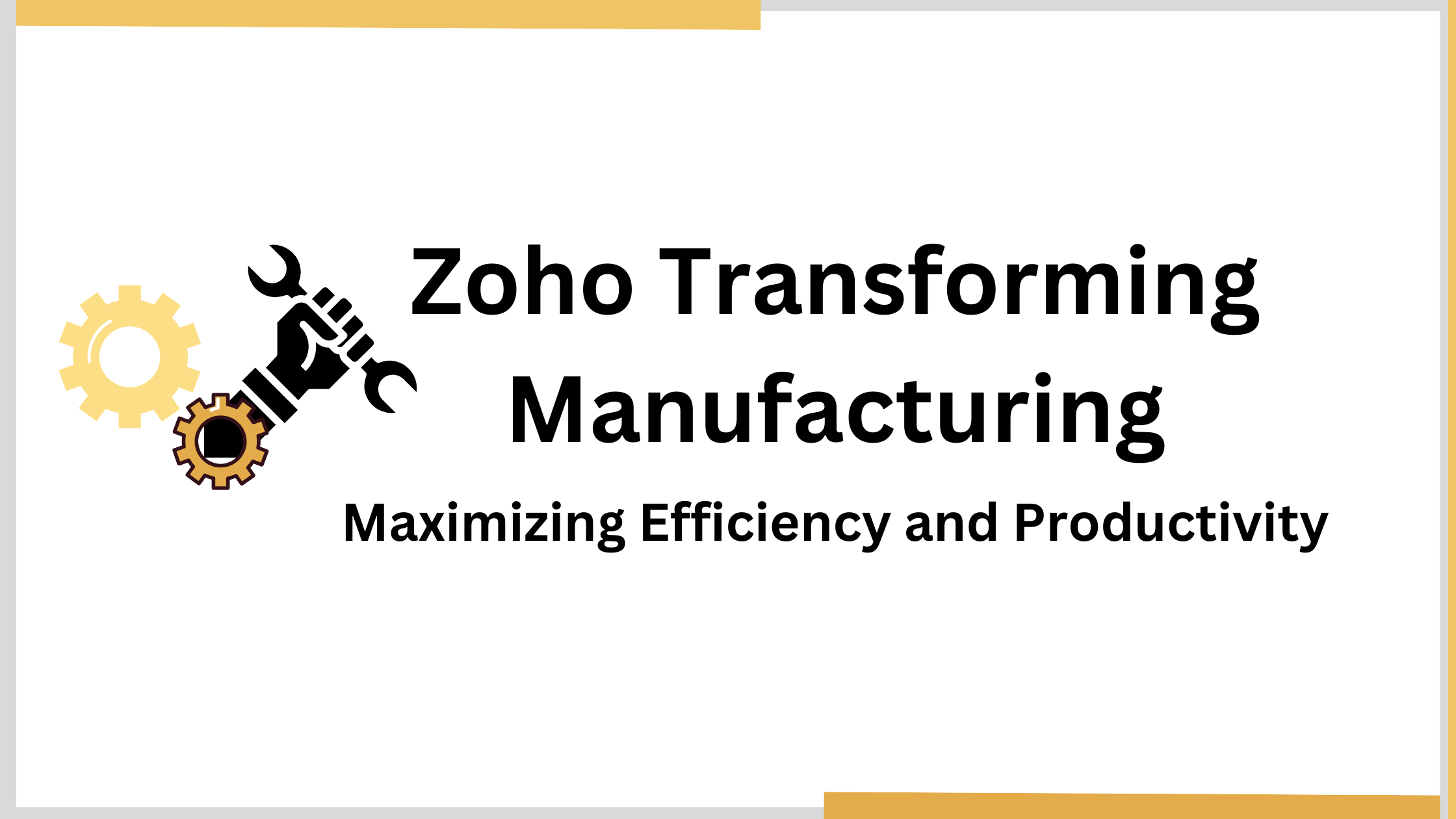 Zoho transforming Manufacturing industry | Imploris