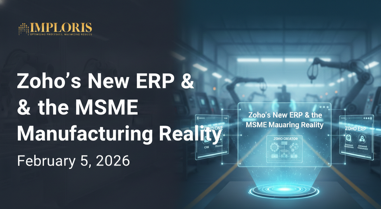 Zoho ERP for MSME manufacturing businesses in India